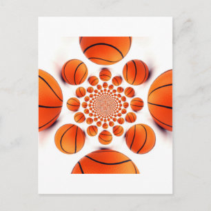 Basketball Game of Champions: Court Vision Kaleida Postcard