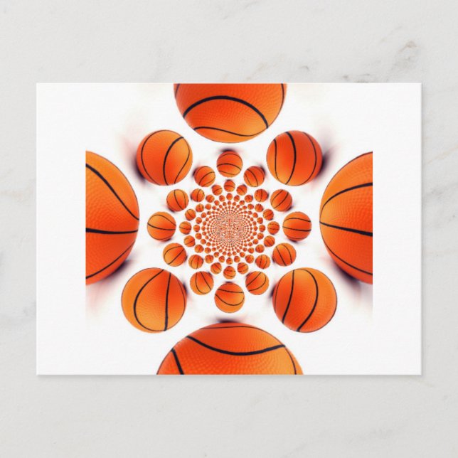 Basketball Game of Champions: Court Vision Kaleida Postcard (Front)