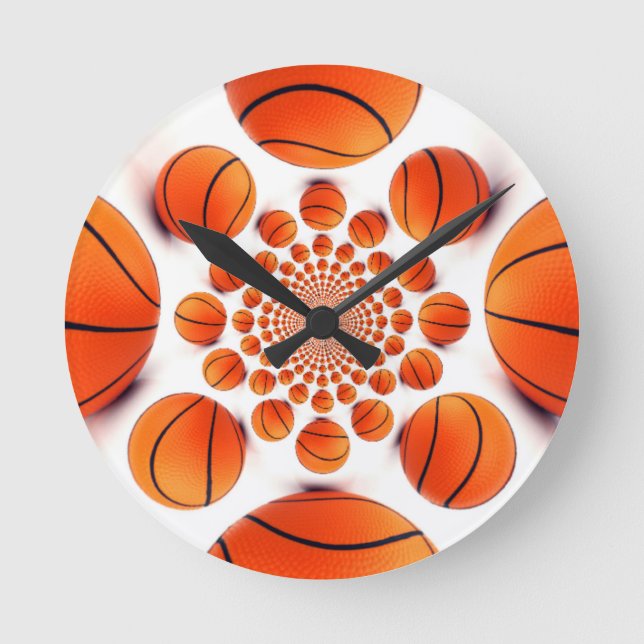 Basketball Game of Champions: Court Vision Kaleida Round Clock (Front)