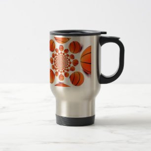 Basketball Game of Champions: Court Vision Kaleida Travel Mug