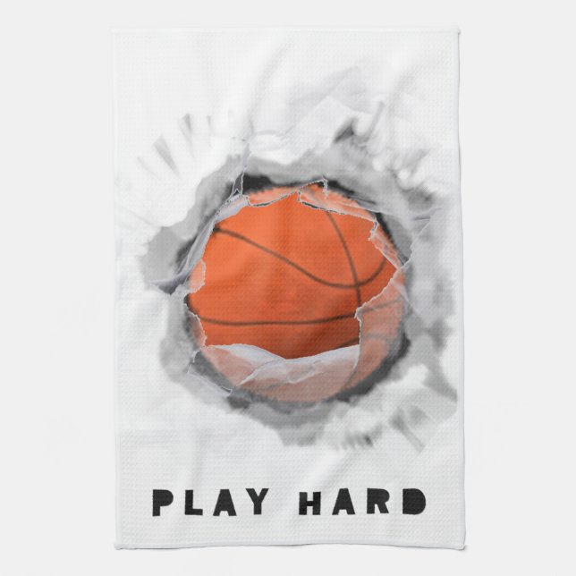 Basketball Gear Tea Towel (Vertical)