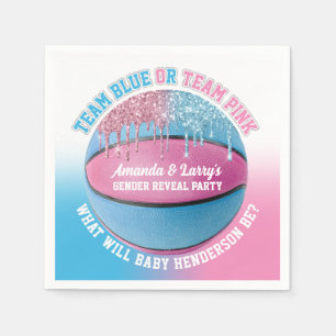Basketball Gender Reveal Napkin