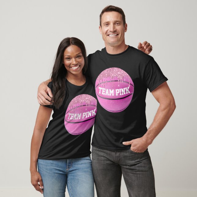 Basketball Gender Reveal Team PINK T-Shirt (Unisex)