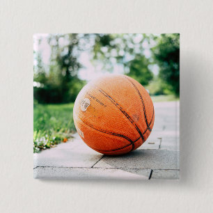Basketball gift 15 cm square badge