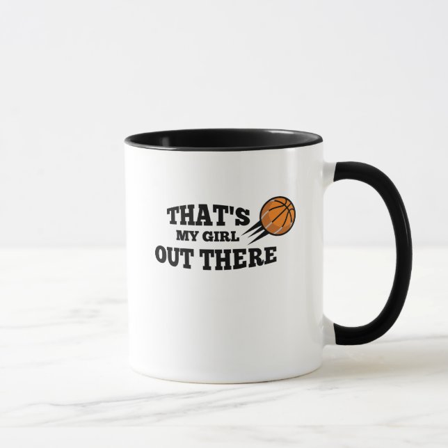 Basketball Gift For Mum Dad Saying That's My Girl Mug (Right)