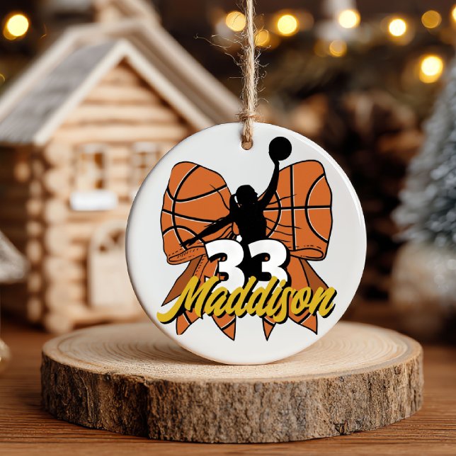Basketball Gift, Team Gift, Player gift, Basketbal Ceramic Tree Decoration (Creator Uploaded)