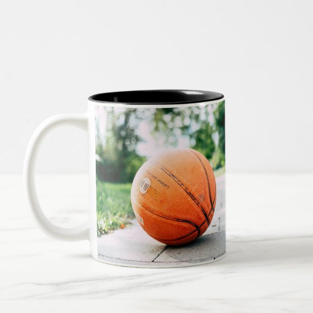 Basketball gift Two-Tone coffee mug (Left)