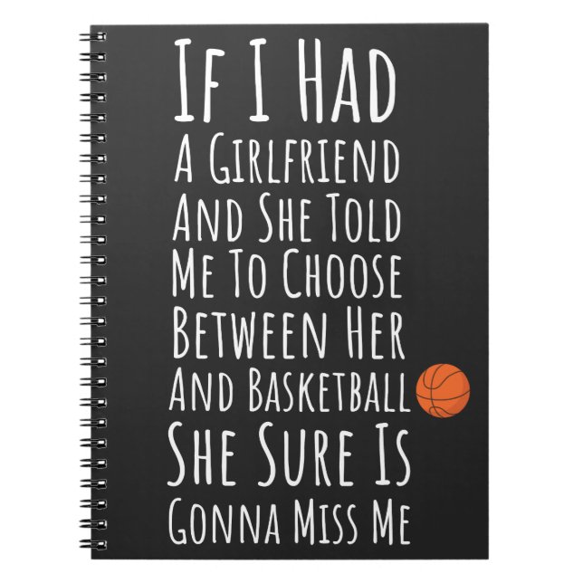 Basketball Gifts For Teenage Boys Notebook (Front)