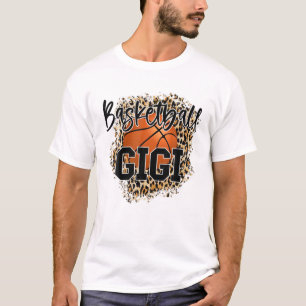 Basketball Gigi Leopard Funny Sports Players Mothe T-Shirt