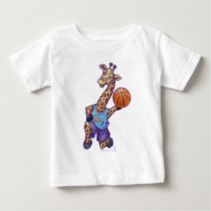 Basketball Giraffe Infant T-Shirts