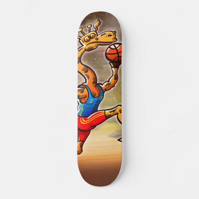 Basketball Giraffe Skateboard (Front)