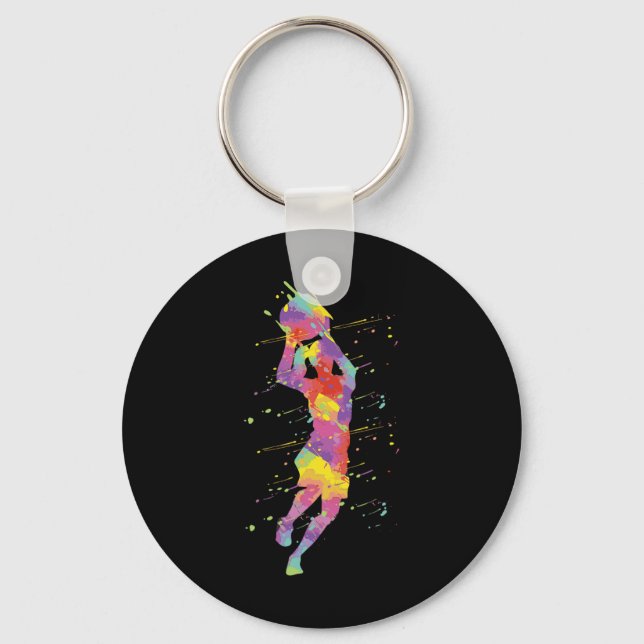 Basketball Girl 2 Key Ring (Front)