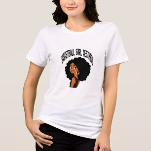 Basketball Girl Aesthetic Women’s Hoops Tri-Blend Shirt