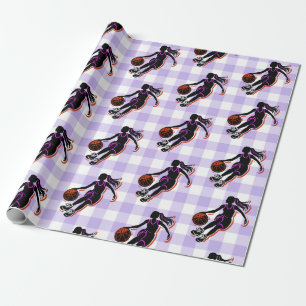Basketball Girl Birthday Wrapping Paper