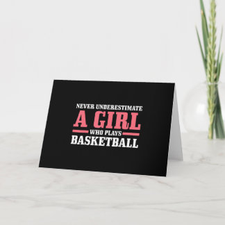 Basketball Girl Boys Gifts Card