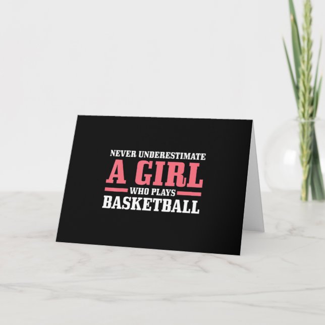 Basketball Girl Boys Gifts Card (Front)