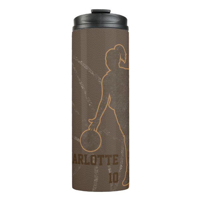 Basketball Girl Custom Tumbler (Front)