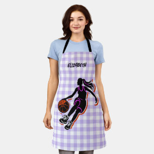 Basketball Girl Dribbling Mom Gift Apron