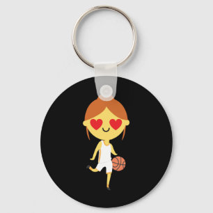 Basketball Girl Emoji  Key Ring
