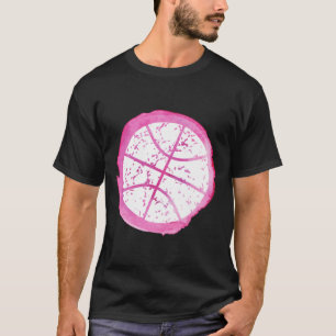 Basketball Girl Pink Watercolor T-Shirt