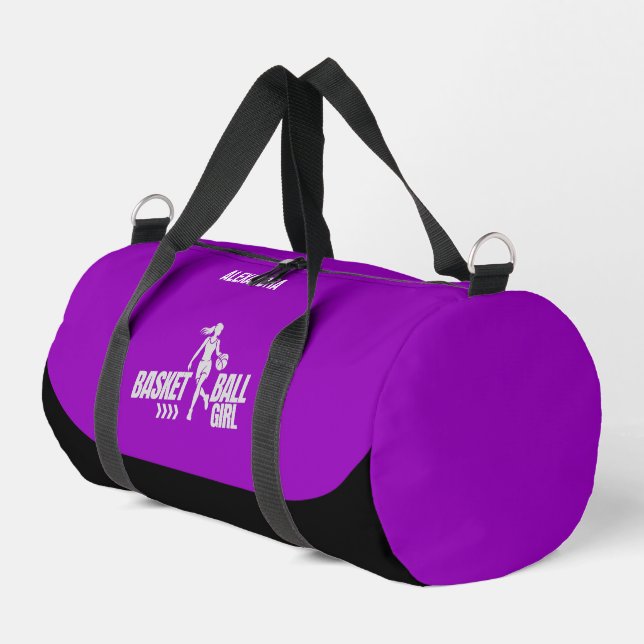 Basketball Girl Player, Birthday Gift, Team Duffle Bag (Left Corner)
