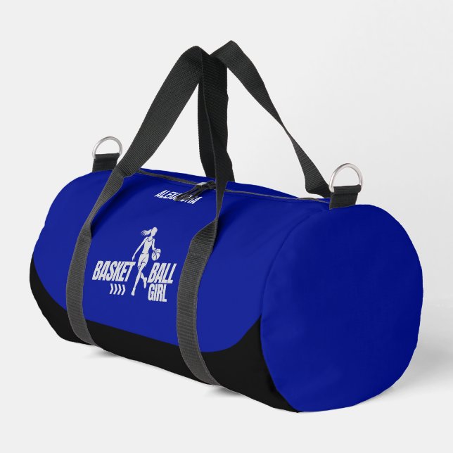 Basketball Girl Player, Birthday Gift, Team Duffle Bag (Left Corner)
