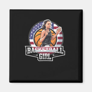 Basketball Girl Usa  Magnet