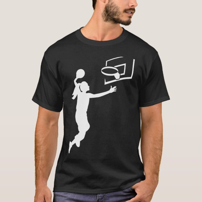 Basketball Girl Woman Bball T-Shirt (Front)