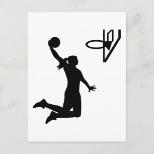 Basketball girl woman postcard