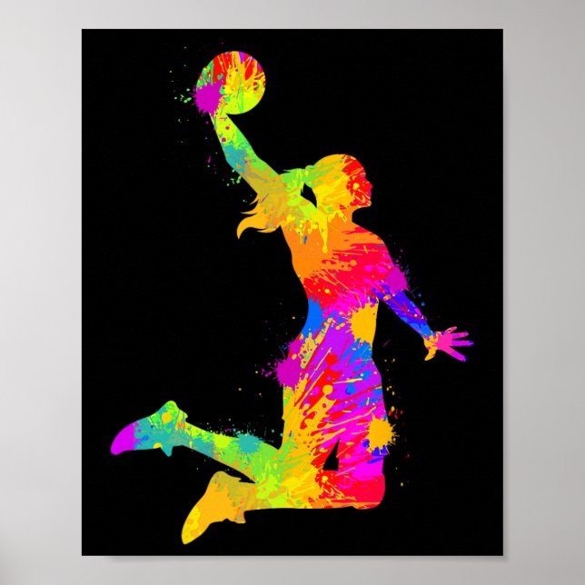Basketball Girl Women Girls  Poster (Front)