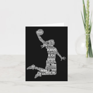 Basketball Girl Women Kids Girls Card
