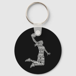 Basketball Girl Women Kids Girls Key Ring