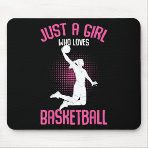 Basketball Girl Women Mouse Mat