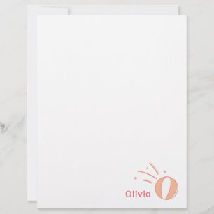 Basketball Girls Custom Name Gift Personalised Custom Letterhead