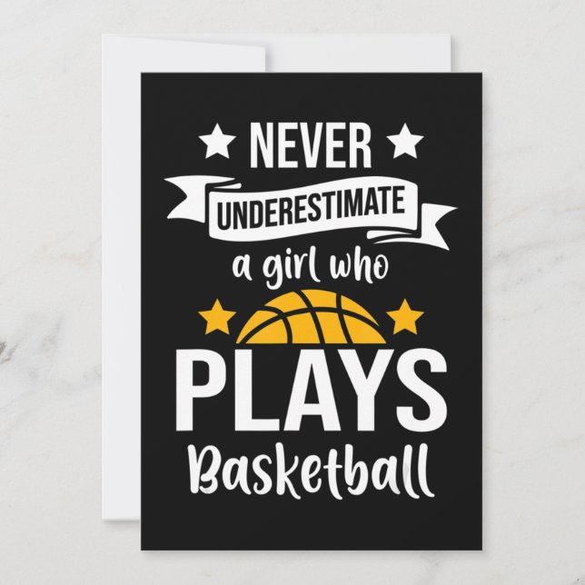 Basketball Girls Gift I Hoops Player Invitation (Front)