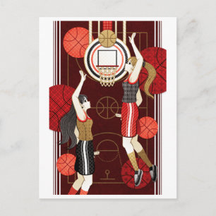 Basketball girls(remake) postcard