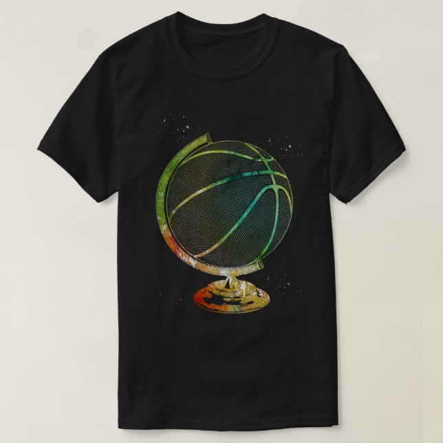 Basketball Globe 2 T-Shirt (Design Front)