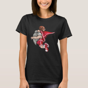 Basketball Gnome Buffalo Plaid Matching Family Chr T-Shirt