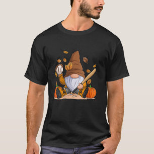 Basketball Gnome Thanksgiving Autumn Fall Season B T-Shirt