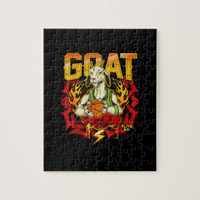 Basketball Goat Gift Jigsaw Puzzle (Vertical)