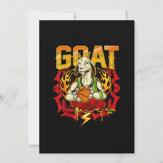 Basketball Goat Gift Save The Date (Front)