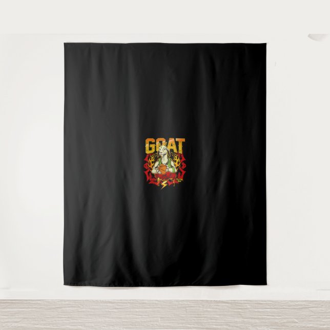 Basketball Goat Gift Tapestry (Front)