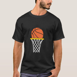 Basketball going through Goal Swish T-Shirt