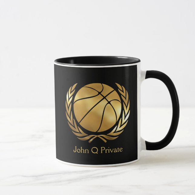 Basketball Gold Custom Mug (Right)