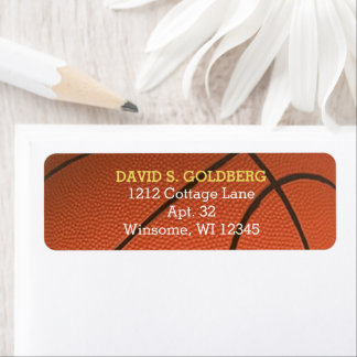 Basketball Golden Personalised Label