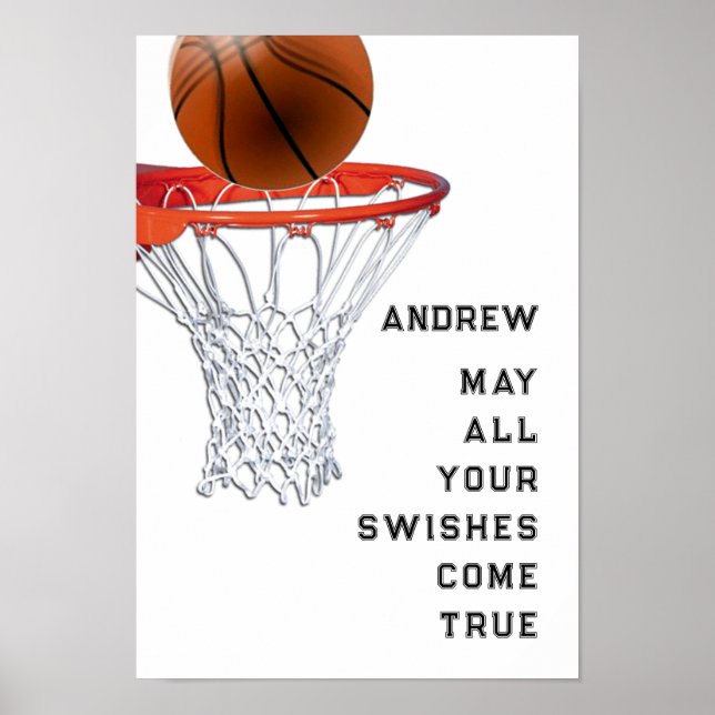 Basketball Good Luck Poster (Front)