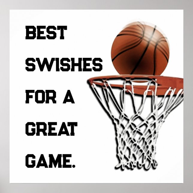 Basketball Good Luck Poster (Front)
