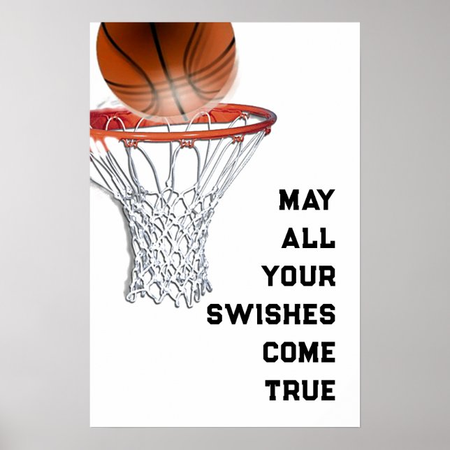 Basketball Good Luck Poster (Front)