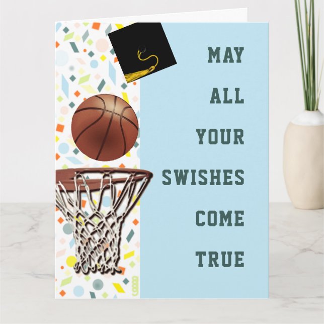 Basketball Graduation Congrats Card (Front)