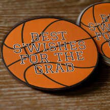 Basketball Graduation Guest Book Advice Cards
